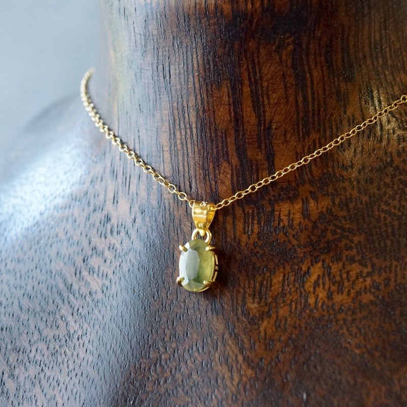 Handmade】バイカラーサファイア ペンダントトップ 18kゴールドプレー