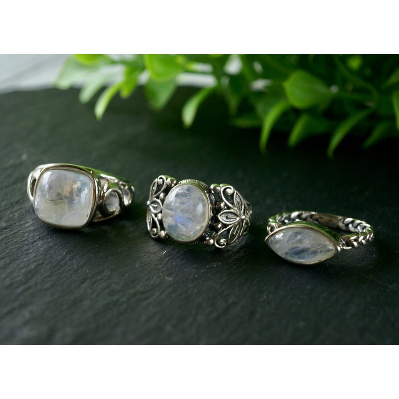  　リング　5　ムーンストーン　シルバー　11号 リング 5 ムーンストーン シルバー 11号 11号】シルバーリング ムーン