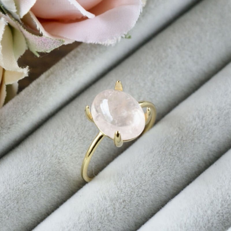 9号 STAR JEWELRY 18金 ピーチモルガナイトダイヤモンドリング 9号 STAR JEWELRY 18金 ピーチモルガナイトダイヤモンドリング