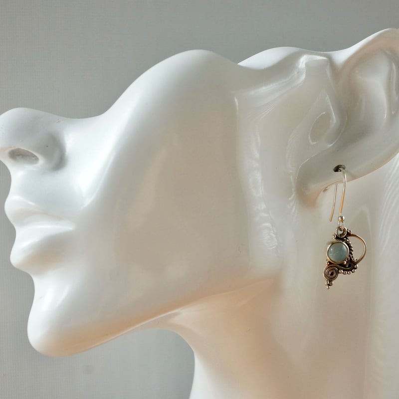 残1点作品☆ 枠ピンクカルセドニーシルバー925ピアス フーシャピンクカルセドニーピアス／スライド60cmネックレス