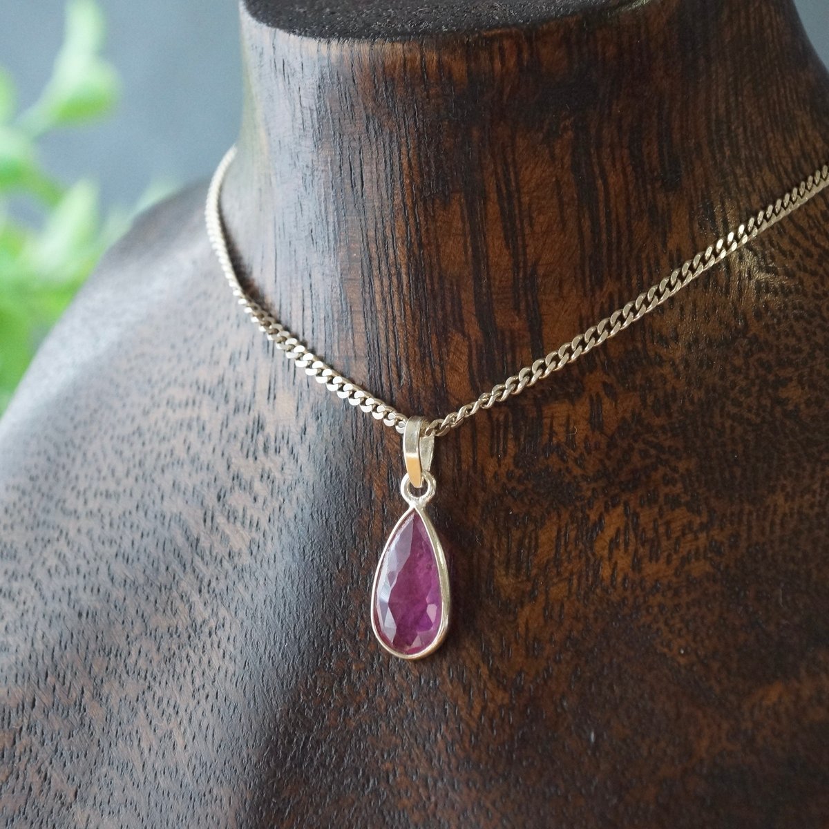 ルビー ローズカット ペンダントトップ シルバー925（sv-750-4