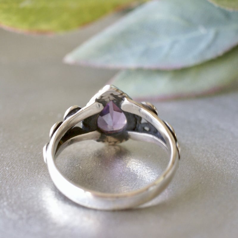 ハンドメイド　シルバーリング　アメジスト mr-0338-2-kago01.jpg