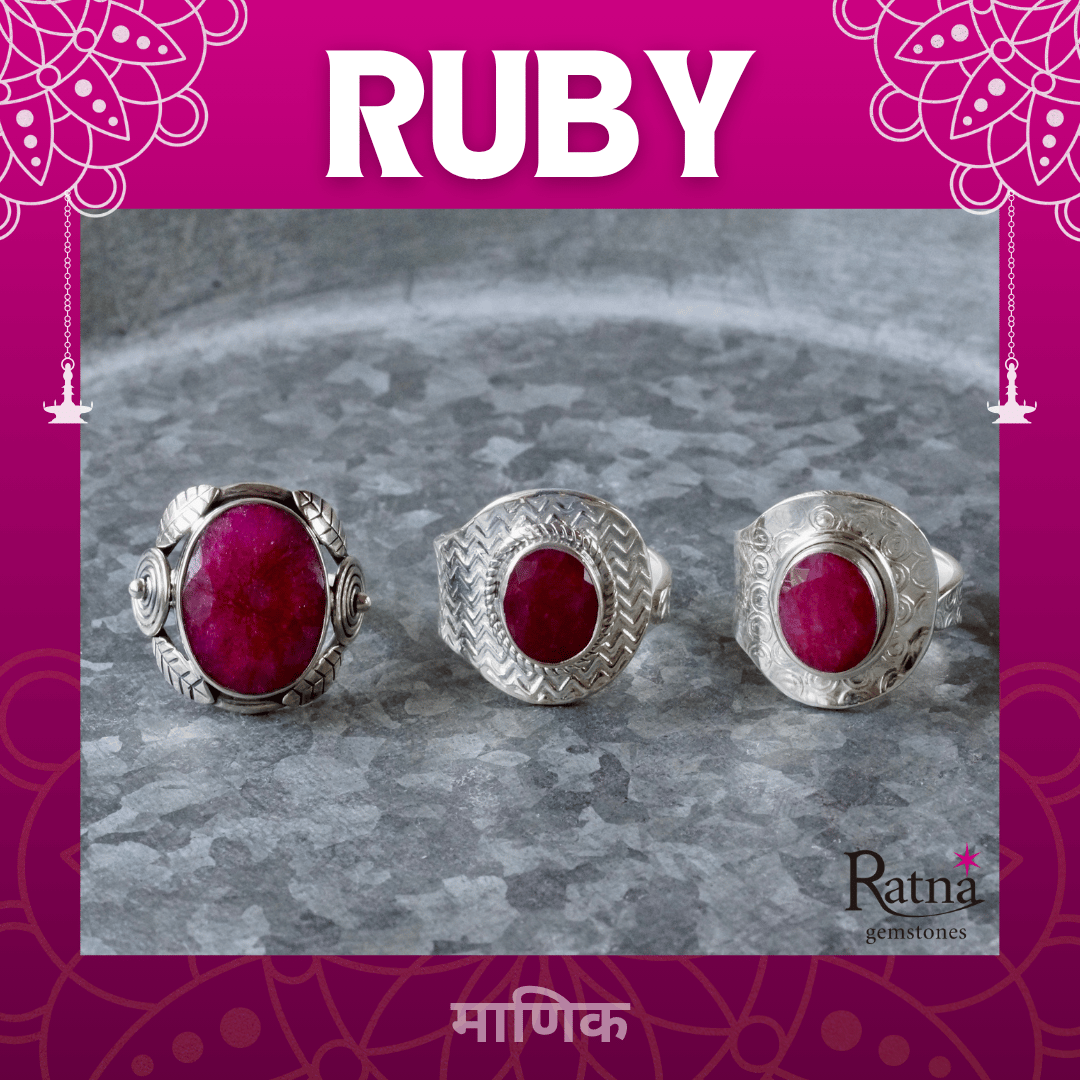 レッド ルビー オーバルシェイプ リーフモチーフリング シルバー925