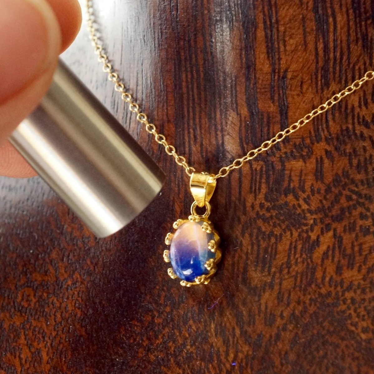 Handmade】アフガナイト クラウンモチーフ ペンダントトップ 18k 