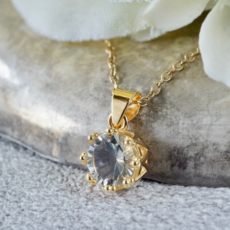 Handmade】グリーンアメジスト コンケーブカット クラウンモチーフ