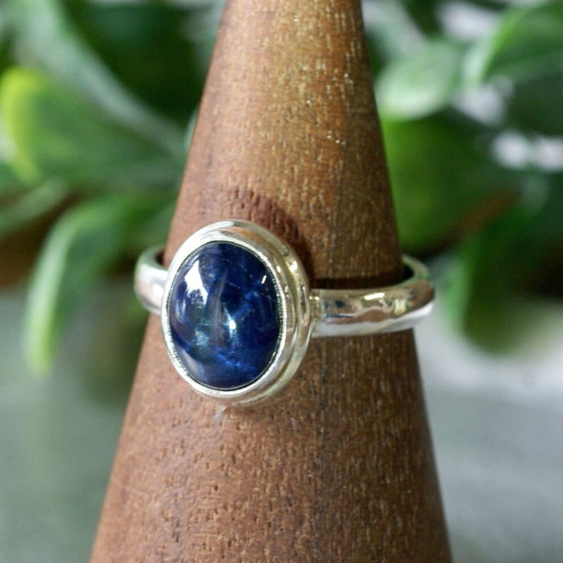 ヴィンテージ スター サファイア 天然ダイヤモンド 925 シルバー リング Silver925】再販／スターサファイアのデザインシルバーリング（8x6mm