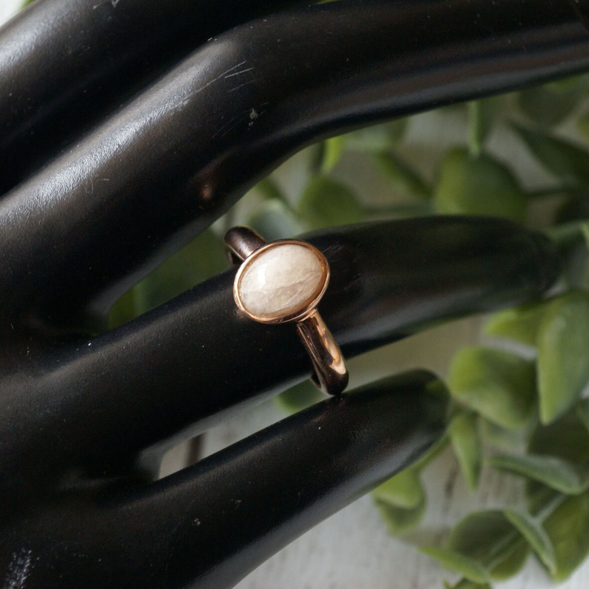 ピンク モルガナイト リング シルバー925/14kローズゴールドプレーテド  