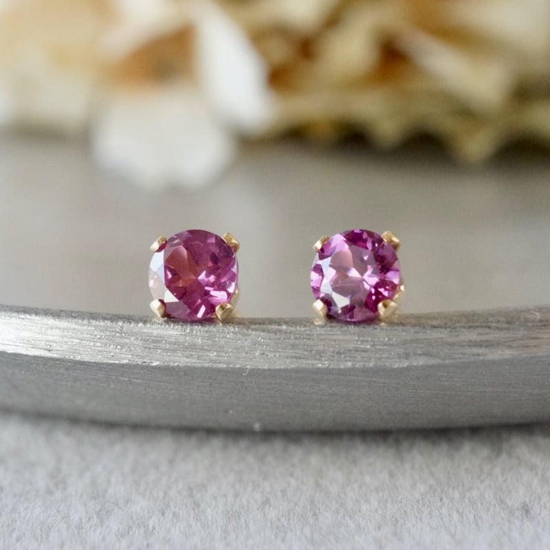 Pt・グレープガーネット・ピアス Pt・グレープガーネット・ピアス