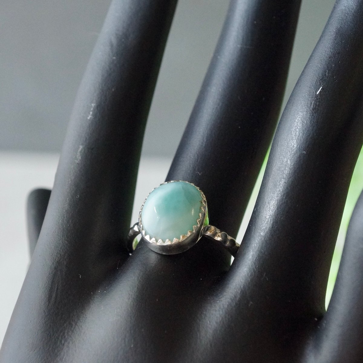 ラリマーペアーシェイプリングシルバー92513.75号 （sv-329）