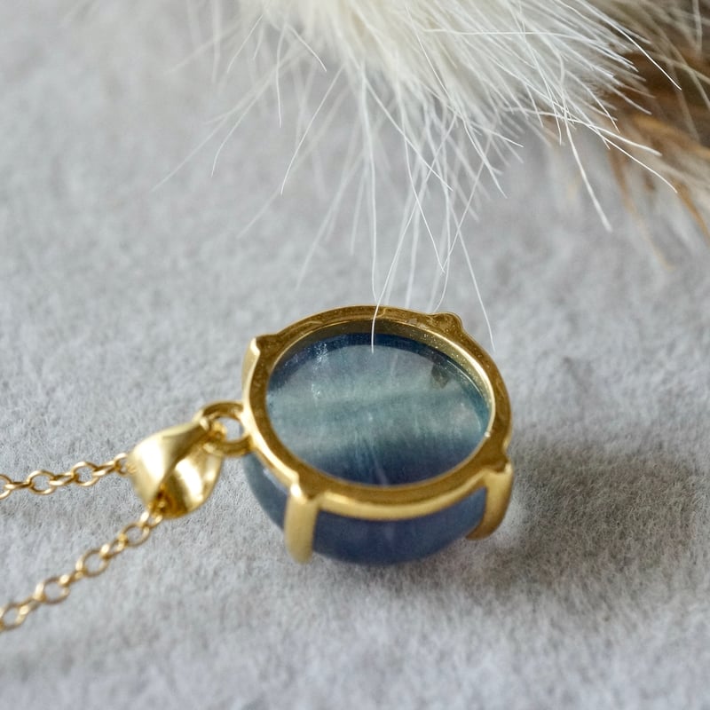 Handmade】フローライト ペンダントトップ 18kゴールドプレーテド 