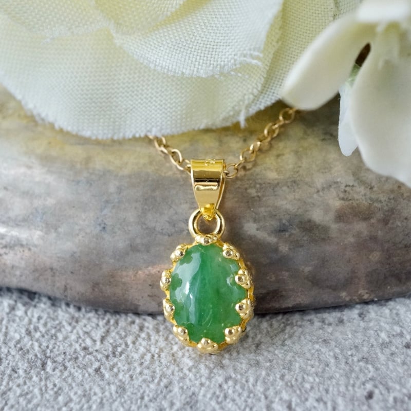 Handmade】翡翠(ヒスイ・ジェード)ペンダントトップ 18k Handmade】翡翠(ヒスイ・ジェード)ペンダントトップ 18k