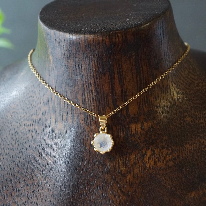 Handmade】訳あり レインボームーンストーン ファセットカット 