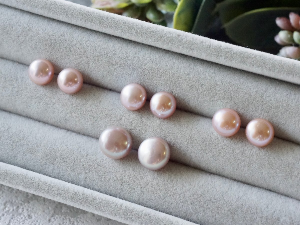 グレー　淡水パール　大粒　真珠　スタッドピアス　サージカルステンレス　楕円e02 グレー淡水パール大粒真珠スタッドピアスサージカルステンレス楕円e02