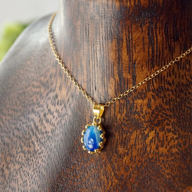 Handmade】アフガナイト クラウンモチーフ ペンダントトップ 18k 