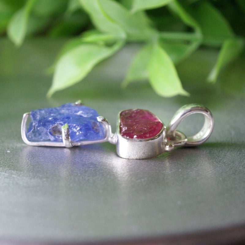 【for ランラン様】ピンクトルマリン＆タンザナイト　ペンダントトップ 他1点 ピンクトルマリン×タンザナイト×サファイアペンダントトップ