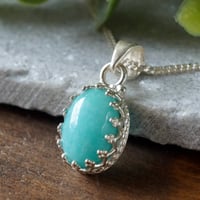 コッパーターコイズ オーバルシェイプ ペンダントトップ シルバー925