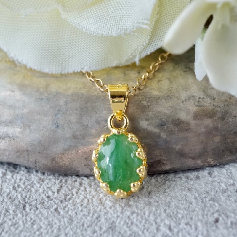 Handmade】翡翠(ヒスイ・ジェード)ペンダントトップ 18k Handmade】翡翠(ヒスイ・ジェード)ペンダントトップ 18k