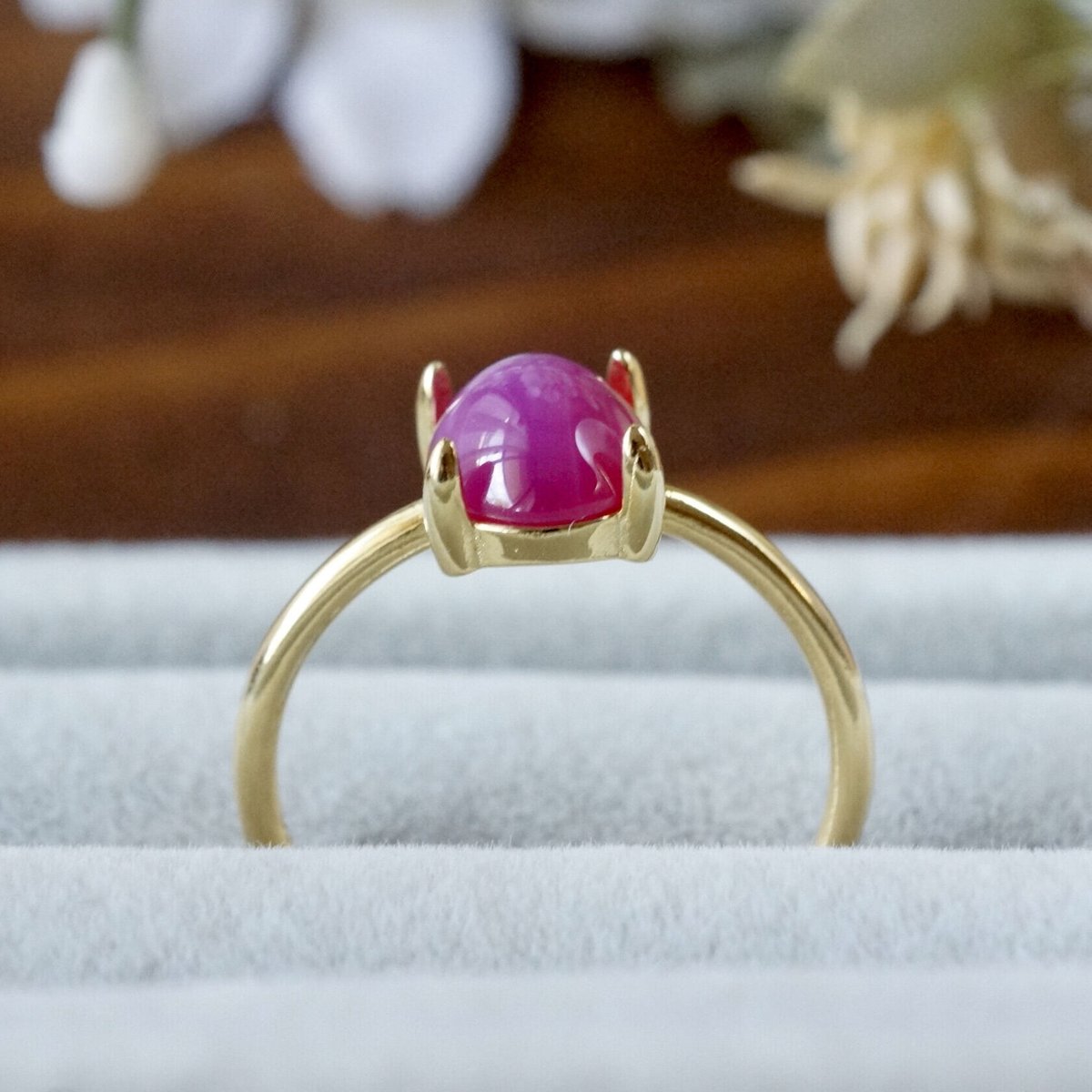 受注制作】△合成スタールビー リング 7号〜フリーサイズ/7号/9号/11号  