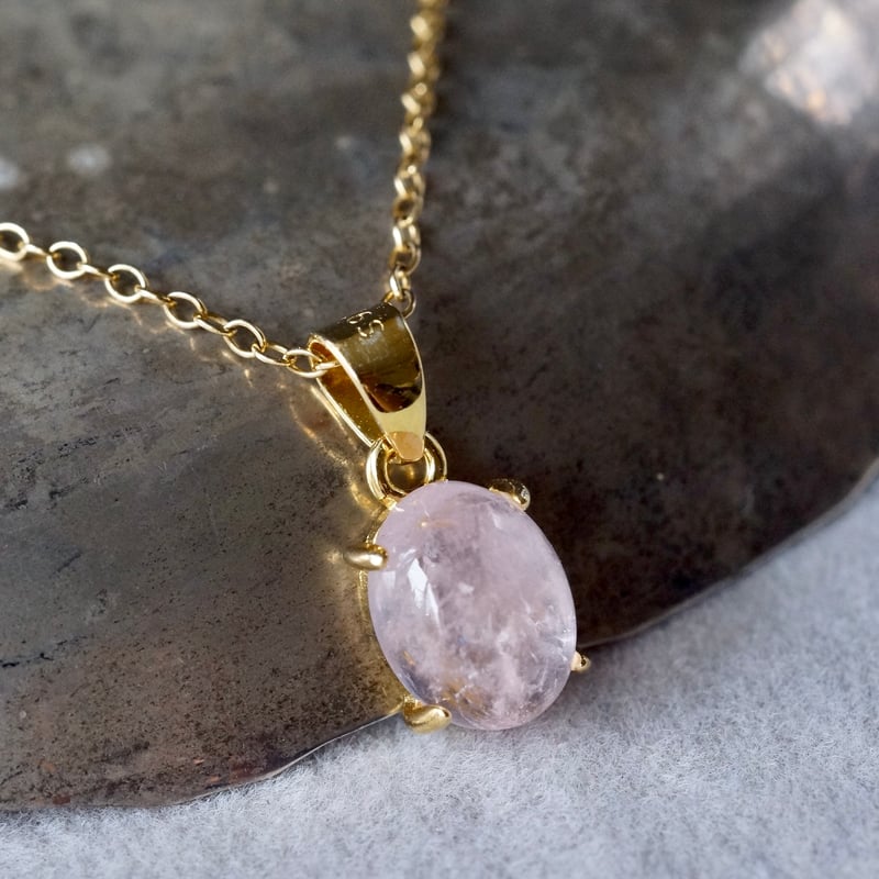Handmade】モルガナイト ペンダントトップ 18kゴールドプレーテド