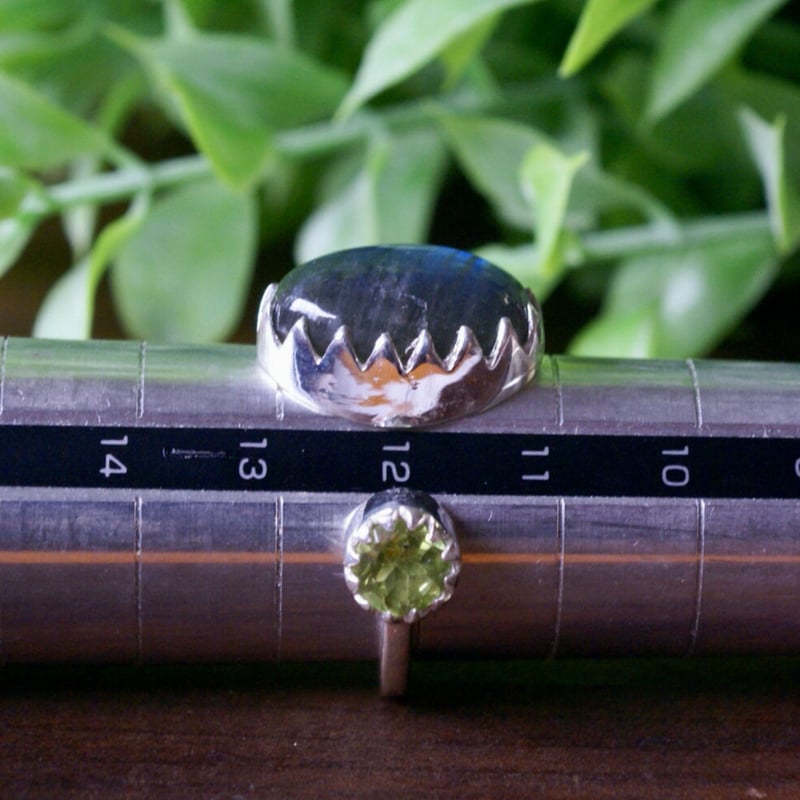 シラー 透明度 抜群 ラブラドライト リング フリーサイズ 【公式通販】