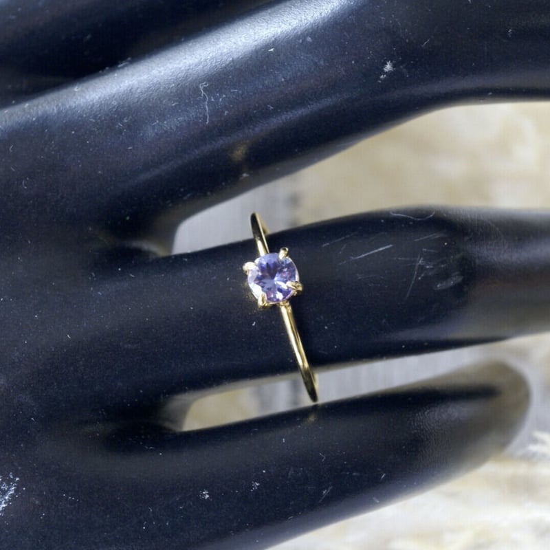 Handmade】タンザナイト リング 13号 18kゴールドプレーテド Handmade】タンザナイト リング 13号 18kゴールドプレーテド