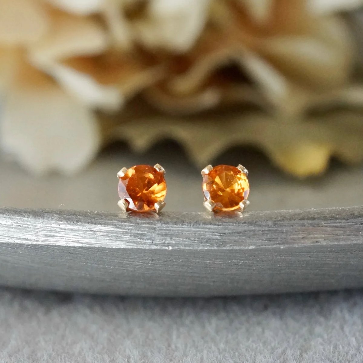 14kgf クォーツとガーネットのピアス 14kgf：ローズクォーツとガーネットのピアス（イヤリング）№9047