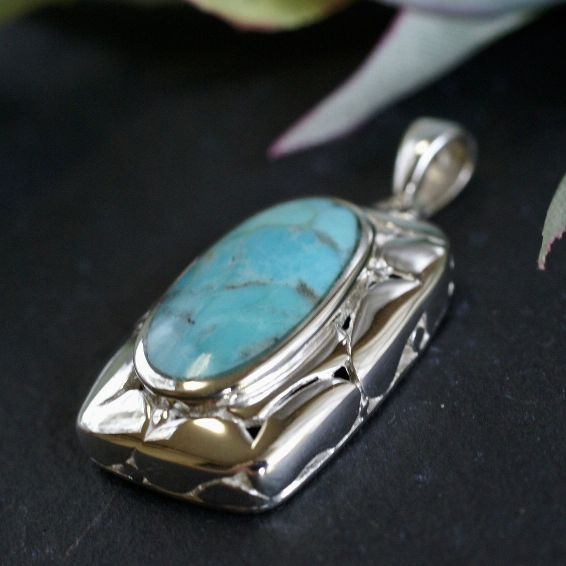 ターコイズ ペンダントトップ シルバー925 （sv-220） | Ratna gemstones