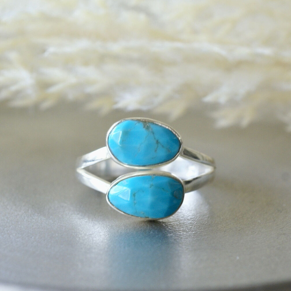 ブルー アリゾナモハべターコイズ リング シルバー925 14号（sv-666-1  