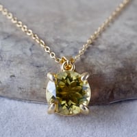 Handmade】濃いめ発色 レモンクォーツ ペンダントトップ 18kゴールド