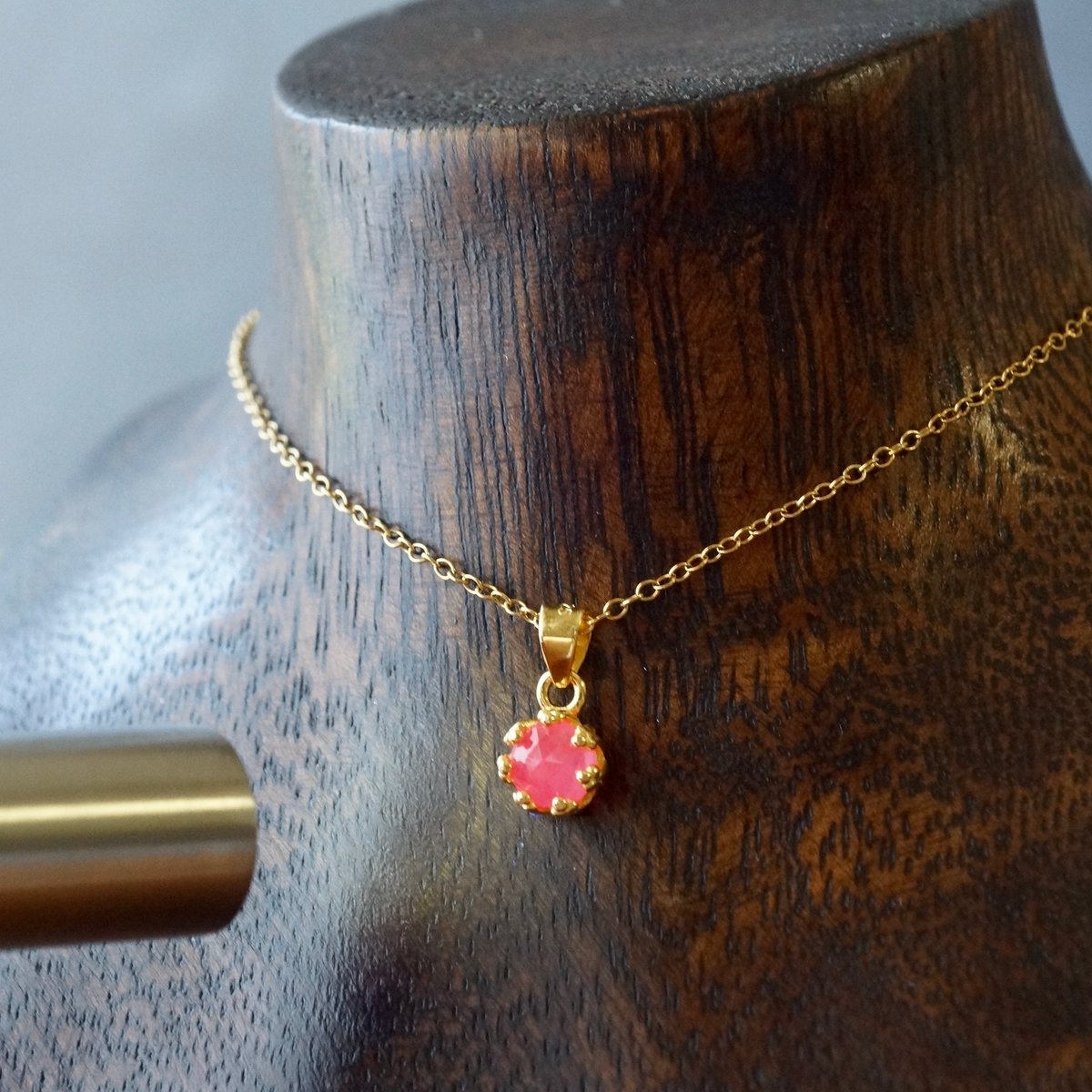 Handmade】ピンクサファイア ローズカット クラウンモチーフ