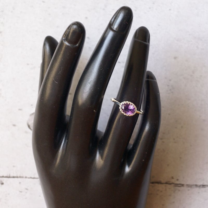 アメジスト オーバルリング シルバー925 11号（sv-489-2） | Ratna ge