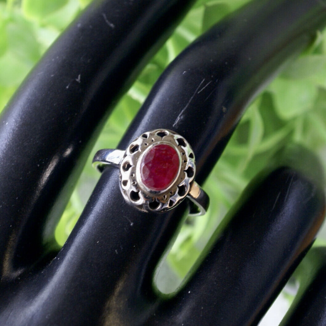 レッド ルビー エスニックリング シルバー925 約15.5号(sv-717-2 レッド ルビー エスニックリング シルバー925 約15.5号(sv-717-2