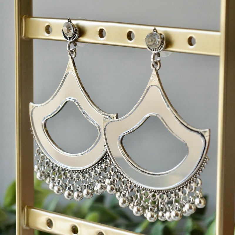 ☆ 【軽量】ミラーピアスC シルバーカラー（al-41） | Ratna gemstones