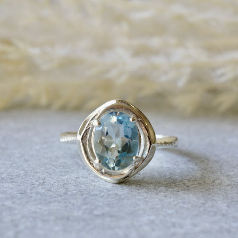 925 STERLING トパーズ リング サイズ13 SV925 ロンドンブルートパーズ リング【861391】 | ライフ