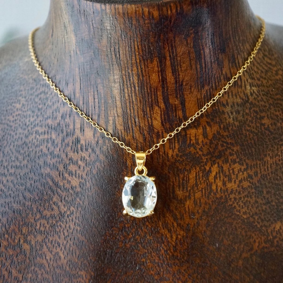 Handmade】アクアマリン ペンダントトップ 18kゴールドプレー Handmade】アクアマリン ペンダントトップ 18kゴールドプレー