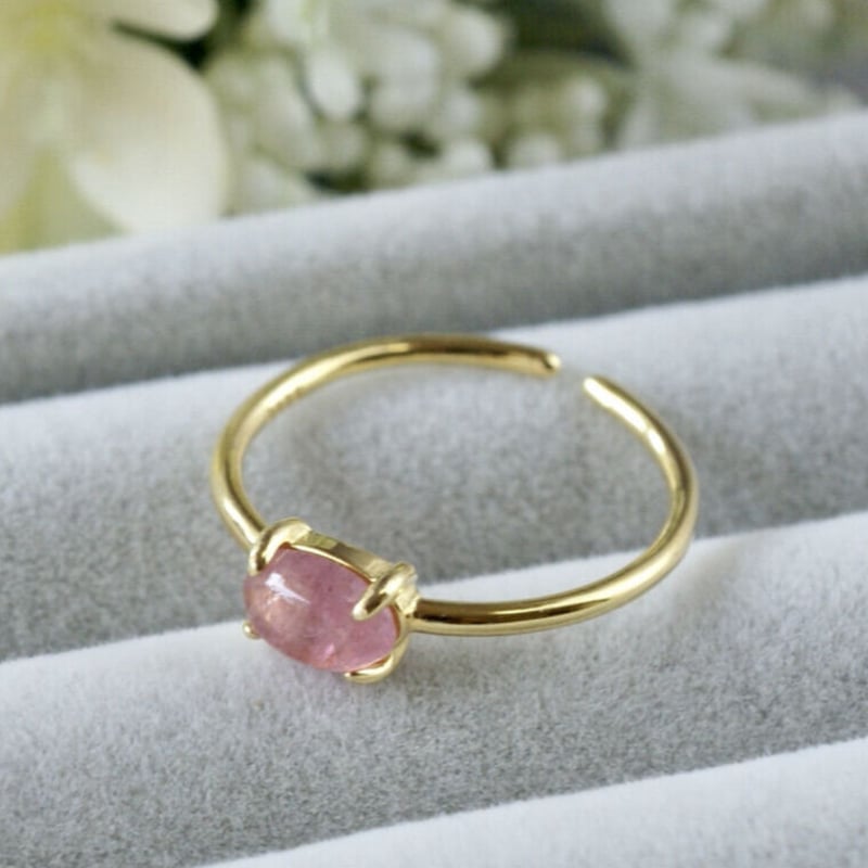 【一点もの】odul オジュール ピンクトルマリン リング フリーサイズ 一点もの】odul オジュール ピンクトルマリン リング フリーサイズ