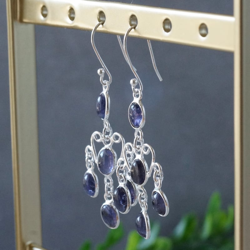 ○アイオライト シャンデリアピアス シルバー925 （sv-703-3） | Ratna