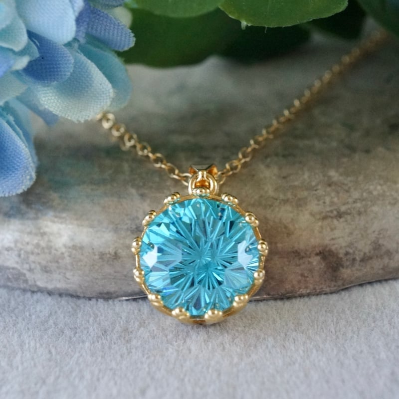 値引 Handmade】ブルー キュービックジルコニア クラウン 花火カット その他