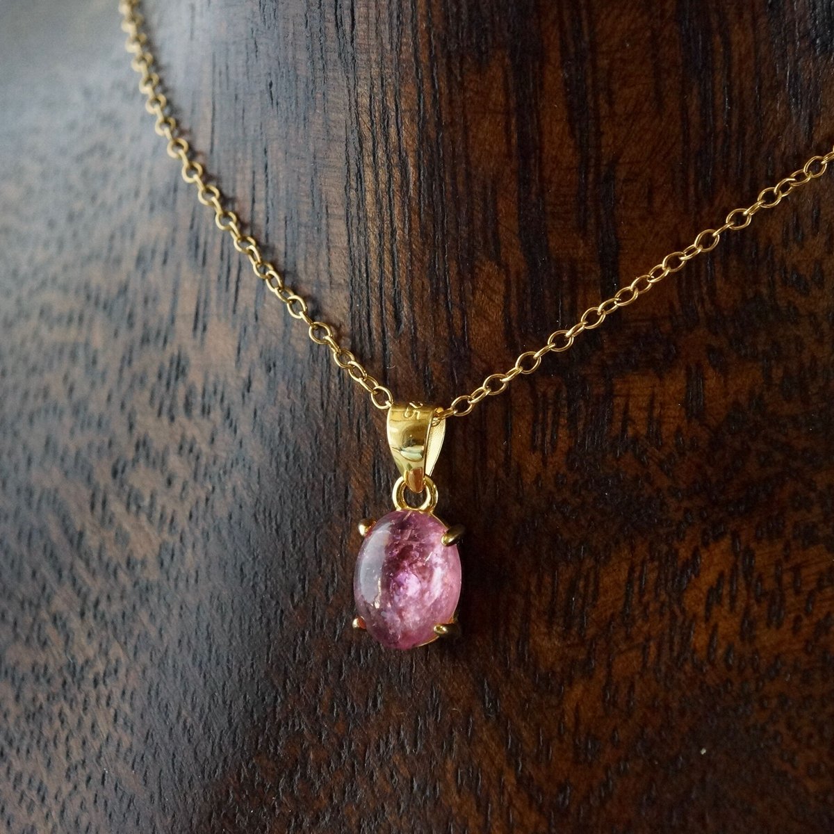 Handmade】ピンクトルマリン ペンダントトップ 18kゴールド