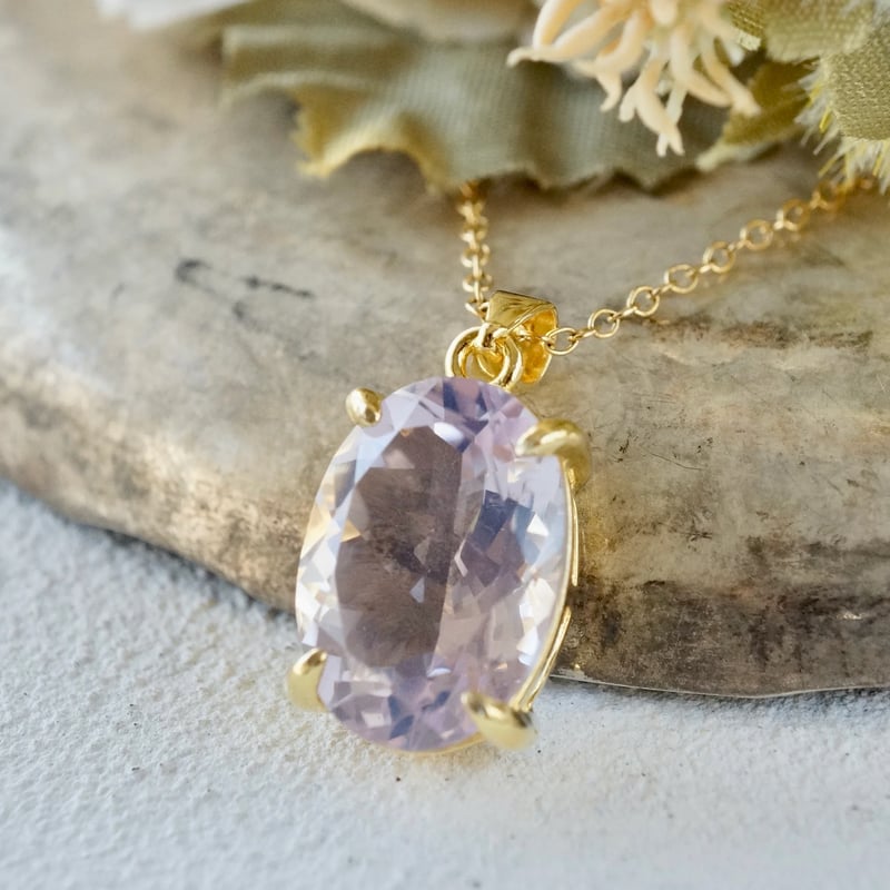 ★新品未使用★超美カット　スコロライト　　ペンダントトップ Handmade】スコロライト（ラベンダーアメジスト） ペンダント