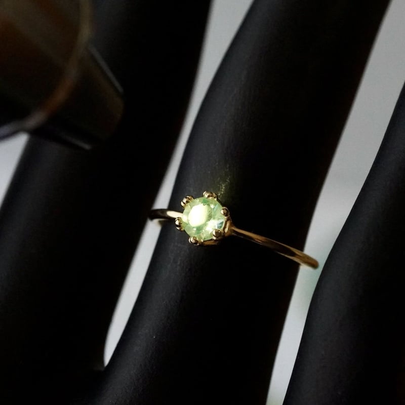 18Kt オパール リング サイズ7 Handmade】オパール ファセットカット 7号〜フリーサイズリング