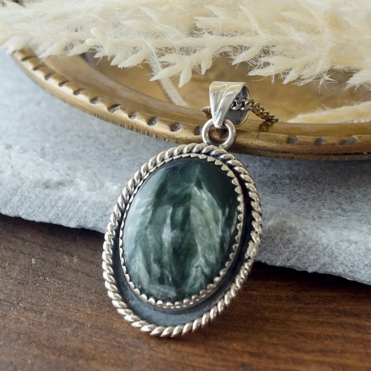 セラフィナイト ペンダントトップ シルバー925（sv-770-1） | Ratna