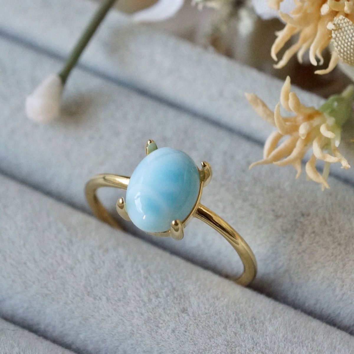 【12月スーパーSALE 15％OFF】 受注制作】△ラリマー 7号〜フリーサイズ/7号/9号/11号 リング アクセサリー