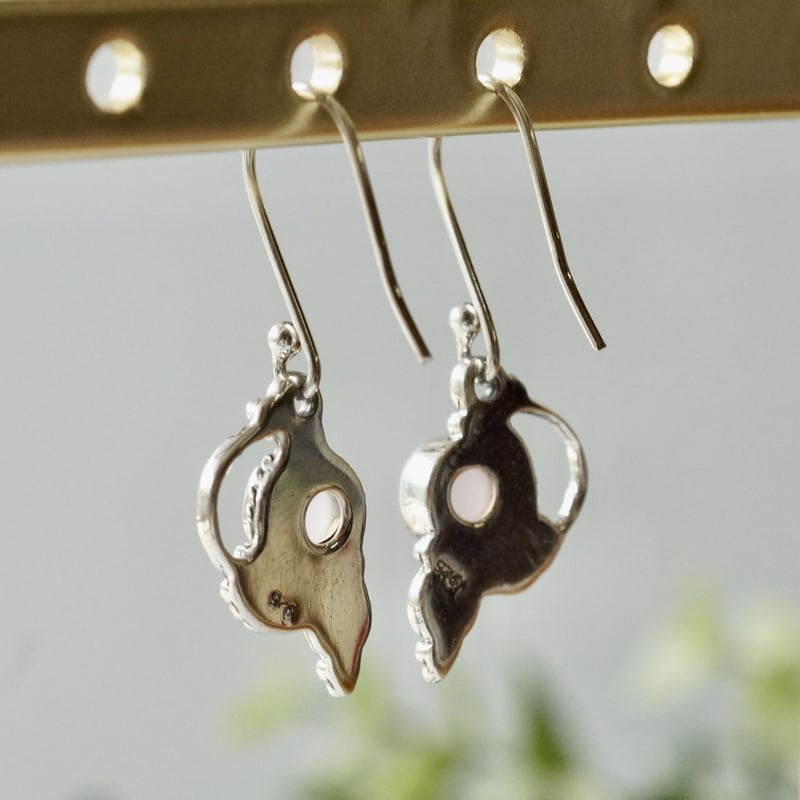 ○オレンジ カーネリアン エスニックピアス シルバー925 （sv