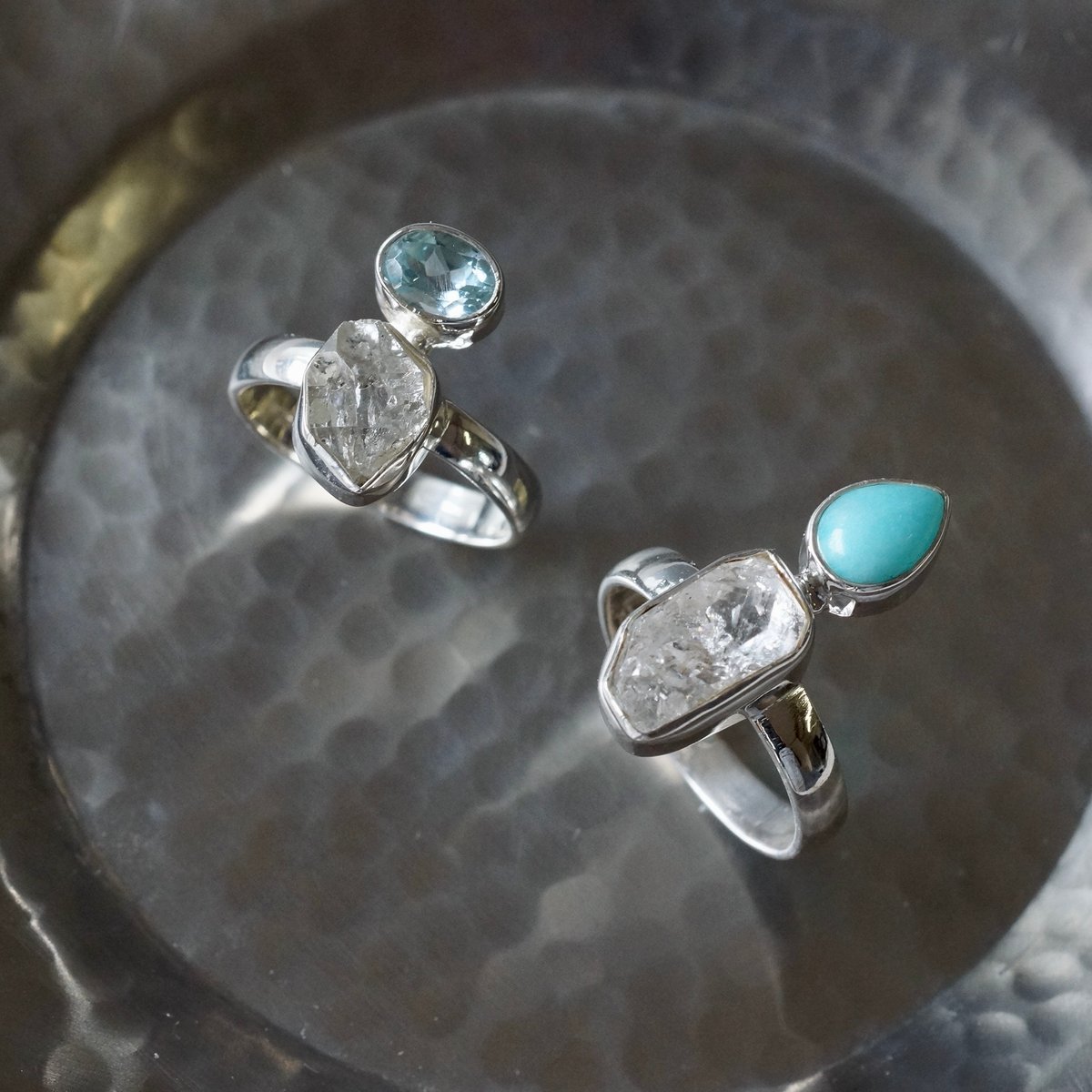 ハーキマーダイヤモンドSVK18GPリング-a