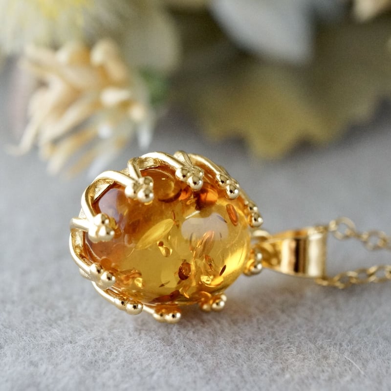 新品未使用　琥珀　ペンダントトップ　S&A jewellery design 03133_23030301.jpg