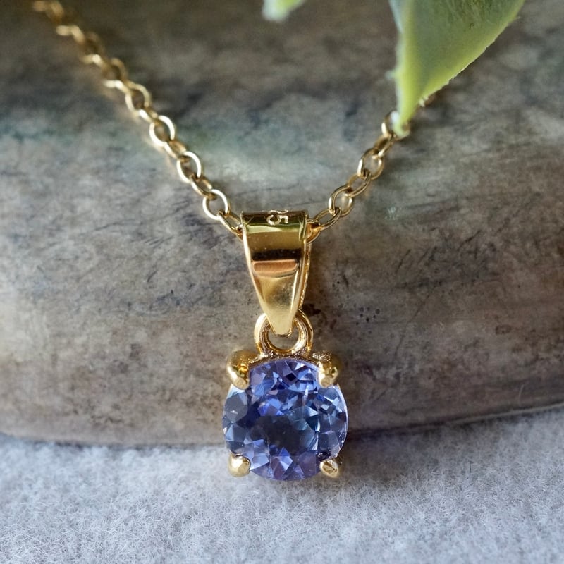 Handmade】タンザナイト ペンダントトップ 18kゴールドプレー