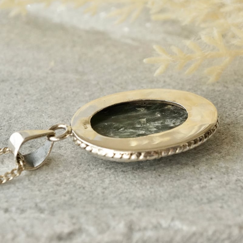 セラフィナイト ペンダントトップ シルバー925（sv-770-1