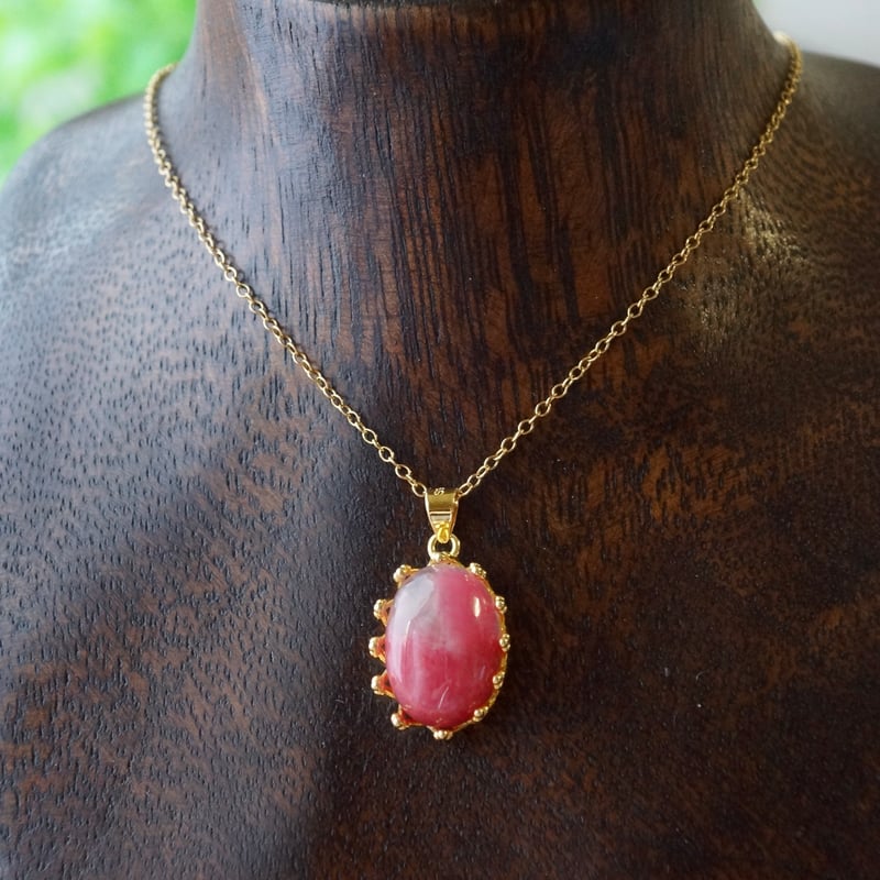 受注制作】△ロードナイトウィズクォーツ ペンダントトップ 18k  