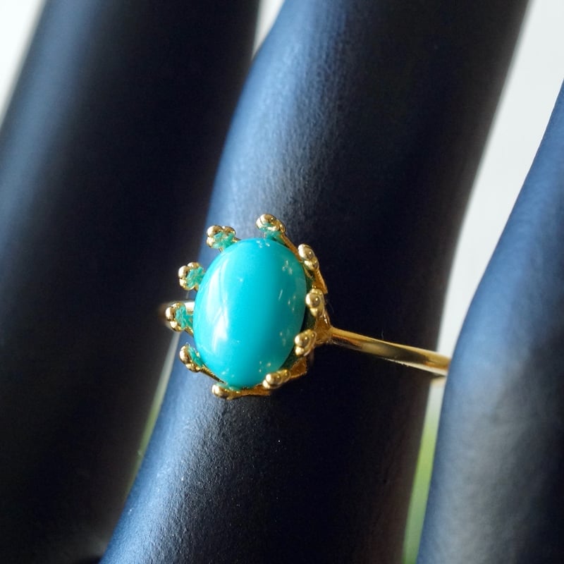 受注制作】△アリゾナターコイズ リング 7号〜フリーサイズ/7号/9号/11